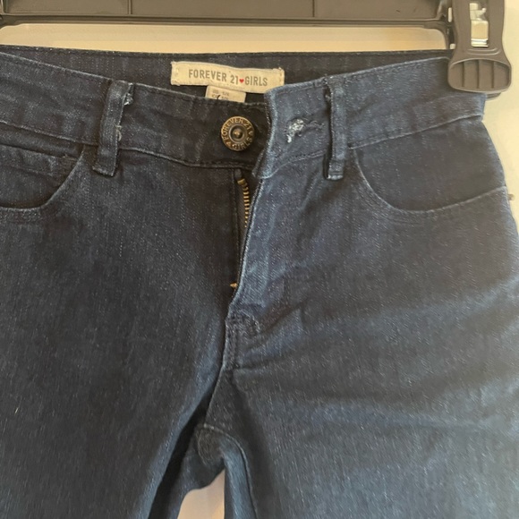 Forever 21 Girls Dark Navy Jeans Size 5/6 - Picture 3 of 6